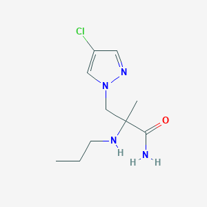 molecular formula C10H17ClN4O B13625922 3-(4-Chloro-1h-pyrazol-1-yl)-2-methyl-2-(propylamino)propanamide 