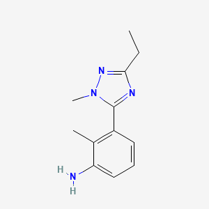 3-(3-Ethyl-1-methyl-1h-1,2,4-triazol-5-yl)-2-methylaniline