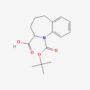 molecular formula C16H21NO4 B13625963 1-(tert-butoxycarbonyl)-2,3,4,5-tetrahydro-1H-benzo[b]azepine-2-carboxylic acid 