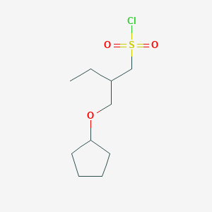 2-((Cyclopentyloxy)methyl)butane-1-sulfonyl chloride