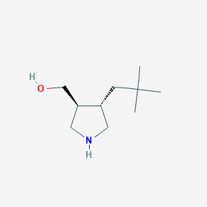 molecular formula C10H21NO B13626007 Rel-((3S,4S)-4-neopentylpyrrolidin-3-yl)methanol 