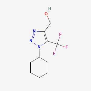 molecular formula C10H14F3N3O B13626012 [1-cyclohexyl-5-(trifluoromethyl)-1H-1,2,3-triazol-4-yl]methanol 