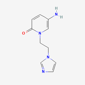 molecular formula C10H12N4O B13626023 1-(2-(1h-Imidazol-1-yl)ethyl)-5-aminopyridin-2(1h)-one 