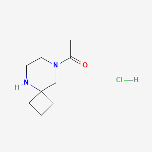 1-{5,8-Diazaspiro[3.5]nonan-8-yl}ethan-1-onehydrochloride