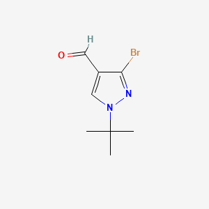 molecular formula C8H11BrN2O B13626074 3-bromo-1-tert-butyl-1H-pyrazole-4-carbaldehyde 