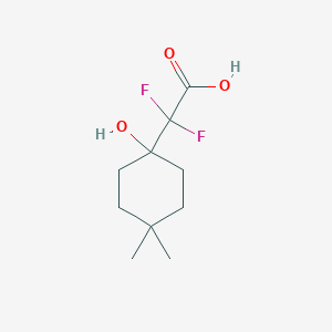 molecular formula C10H16F2O3 B13626078 2,2-Difluoro-2-(1-hydroxy-4,4-dimethylcyclohexyl)acetic acid 