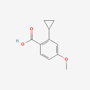 molecular formula C11H12O3 B13626090 2-Cyclopropyl-4-methoxybenzoic acid 