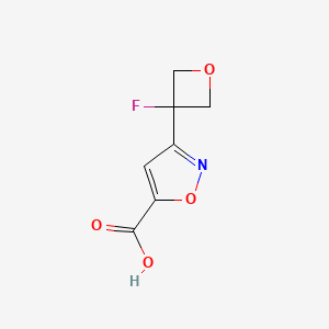 molecular formula C7H6FNO4 B13626114 3-(3-Fluorooxetan-3-yl)-1,2-oxazole-5-carboxylicacid 