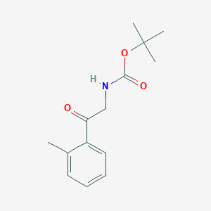 molecular formula C14H19NO3 B13626164 Tert-butyl (2-oxo-2-(o-tolyl)ethyl)carbamate 