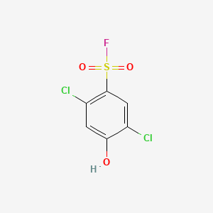 molecular formula C6H3Cl2FO3S B13626167 3,6-Dichloro-4-hydroxybenzenesulfonyl fluoride CAS No. 22243-90-9