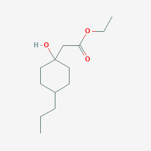 molecular formula C13H24O3 B13626179 Ethyl 2-(1-hydroxy-4-propylcyclohexyl)acetate 