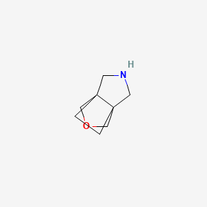 molecular formula C8H13NO B13626189 Tetrahydro-1H-3a,6a-ethanofuro[3,4-c]pyrrole 