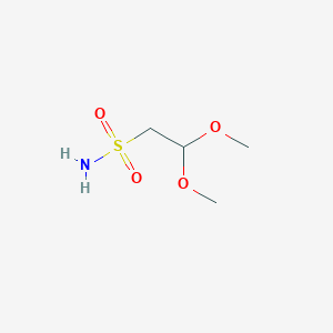 molecular formula C4H11NO4S B13626208 2,2-Dimethoxyethane-1-sulfonamide 