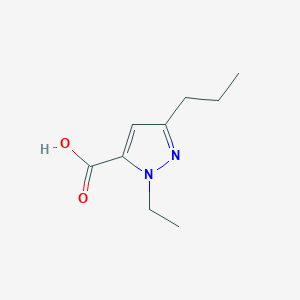 molecular formula C9H14N2O2 B13626217 1-Ethyl-3-propyl-1H-pyrazole-5-carboxylic acid 