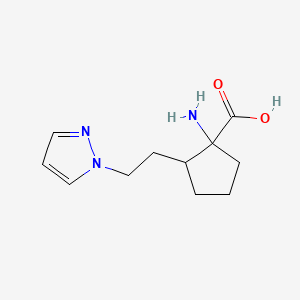 2-(2-(1h-Pyrazol-1-yl)ethyl)-1-aminocyclopentane-1-carboxylic acid