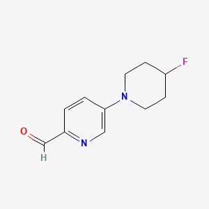 5-(4-Fluoropiperidin-1-yl)pyridine-2-carbaldehyde