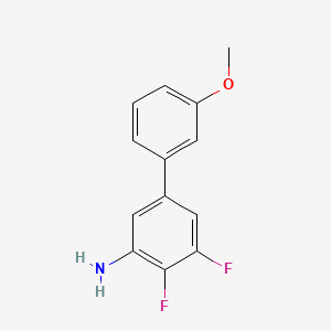 molecular formula C13H11F2NO B13626245 2,3-Difluoro-5-(3-methoxyphenyl)aniline 