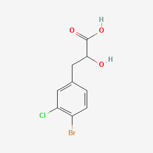 molecular formula C9H8BrClO3 B13626246 3-(4-Bromo-3-chlorophenyl)-2-hydroxypropanoic acid 