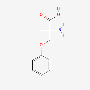 molecular formula C10H13NO3 B13626252 2-Amino-2-methyl-3-phenoxypropanoic acid 