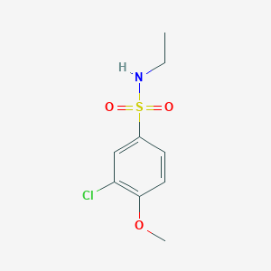 molecular formula C9H12ClNO3S B13626260 3-chloro-N-ethyl-4-methoxybenzenesulfonamide 