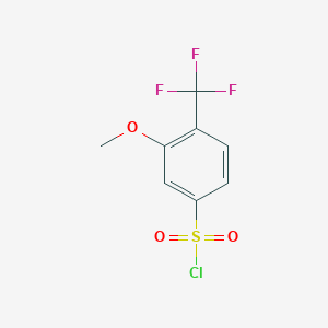 molecular formula C8H6ClF3O3S B13626307 3-Methoxy-4-(trifluoromethyl)benzenesulfonyl chloride 