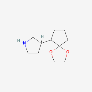 3-{1,4-Dioxaspiro[4.4]nonan-6-yl}pyrrolidine