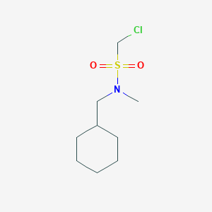 molecular formula C9H18ClNO2S B13626345 1-chloro-N-(cyclohexylmethyl)-N-methylmethanesulfonamide 