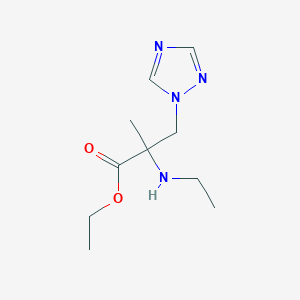 Ethyl 2-(ethylamino)-2-methyl-3-(1h-1,2,4-triazol-1-yl)propanoate