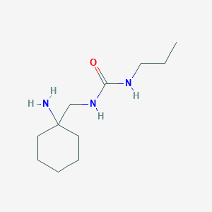 molecular formula C11H23N3O B13626406 1-((1-Aminocyclohexyl)methyl)-3-propylurea 