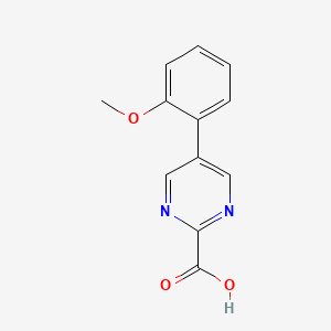 molecular formula C12H10N2O3 B13626425 5-(2-Methoxyphenyl)pyrimidine-2-carboxylic acid 