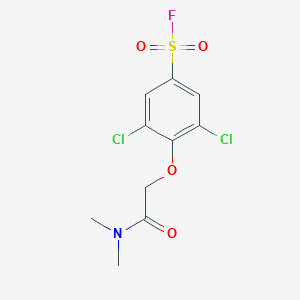 molecular formula C10H10Cl2FNO4S B13626435 3,5-Dichloro-4-[(dimethylcarbamoyl)methoxy]benzene-1-sulfonyl fluoride 