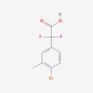 molecular formula C9H7BrF2O2 B13626463 2-(4-Bromo-3-methylphenyl)-2,2-difluoroacetic acid 