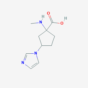 3-(1H-imidazol-1-yl)-1-(methylamino)cyclopentane-1-carboxylic acid