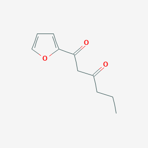 molecular formula C10H12O3 B13626501 1-(Furan-2-yl)hexane-1,3-dione 