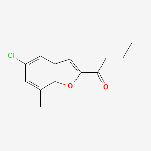 1-(5-Chloro-7-methylbenzofuran-2-yl)butan-1-one