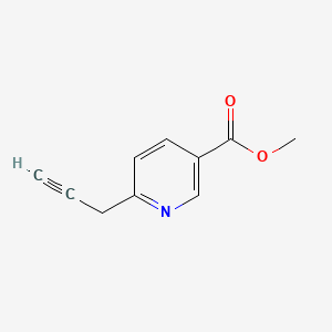 molecular formula C10H9NO2 B13626540 Methyl 6-(prop-2-yn-1-yl)nicotinate 