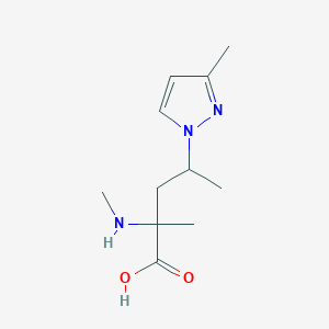 2-Methyl-4-(3-methyl-1h-pyrazol-1-yl)-2-(methylamino)pentanoic acid