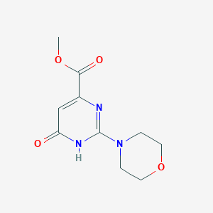 molecular formula C10H13N3O4 B13626567 Methyl 6-hydroxy-2-morpholinopyrimidine-4-carboxylate 