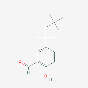 molecular formula C15H22O2 B13626569 Benzaldehyde, 2-hydroxy, 5-(1,1,3,3-tetramethylbutyl) CAS No. 10581-28-9