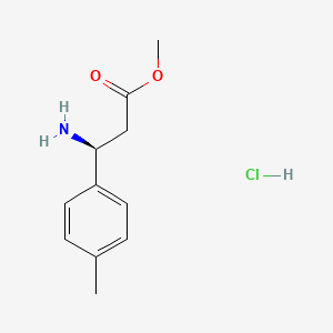 molecular formula C11H16ClNO2 B13626584 methyl(3S)-3-amino-3-(4-methylphenyl)propanoatehydrochloride 