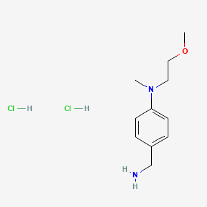 molecular formula C11H20Cl2N2O B13626606 4-(aminomethyl)-N-(2-methoxyethyl)-N-methylaniline dihydrochloride 