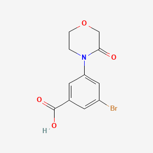 3-Bromo-5-(3-oxomorpholin-4-yl)benzoic acid