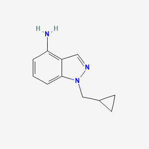 molecular formula C11H13N3 B13626668 1-(cyclopropylmethyl)-1H-indazol-4-amine 