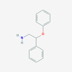 molecular formula C14H15NO B13626669 2-Phenoxy-2-phenylethan-1-amine 