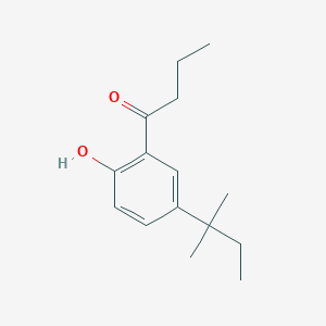 molecular formula C15H22O2 B13626684 1-(2-Hydroxy-5-(tert-pentyl)phenyl)butan-1-one 