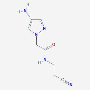 molecular formula C8H11N5O B13626731 2-(4-Amino-1h-pyrazol-1-yl)-N-(2-cyanoethyl)acetamide 