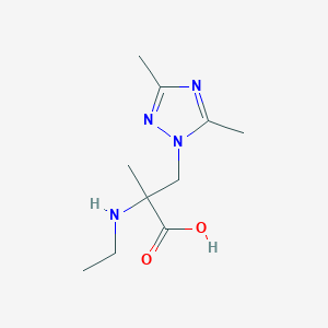 molecular formula C10H18N4O2 B13626739 3-(3,5-Dimethyl-1h-1,2,4-triazol-1-yl)-2-(ethylamino)-2-methylpropanoic acid 