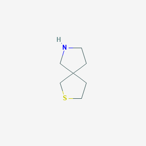 molecular formula C7H13NS B13626766 2-Thia-7-azaspiro[4.4]nonane 