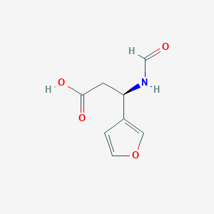 molecular formula C8H9NO4 B13626784 (r)-3-Formamido-3-(furan-3-yl)propanoic acid 