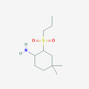 4,4-Dimethyl-2-(propylsulfonyl)cyclohexan-1-amine